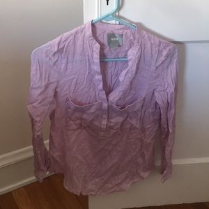 Anthropologie maeve lavender swiss dot top